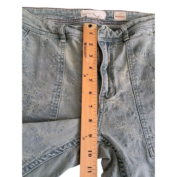 Anthropologie Jeans Women's 27 The‎ Wanderer Straight Leg Mid Rise Floral Boho - Picture 12 of 14